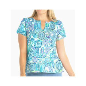 FRESH PRODUCE Womens Stretch Cap Sleeve V Neck Tunic Top